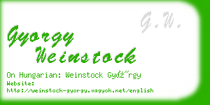 gyorgy weinstock business card